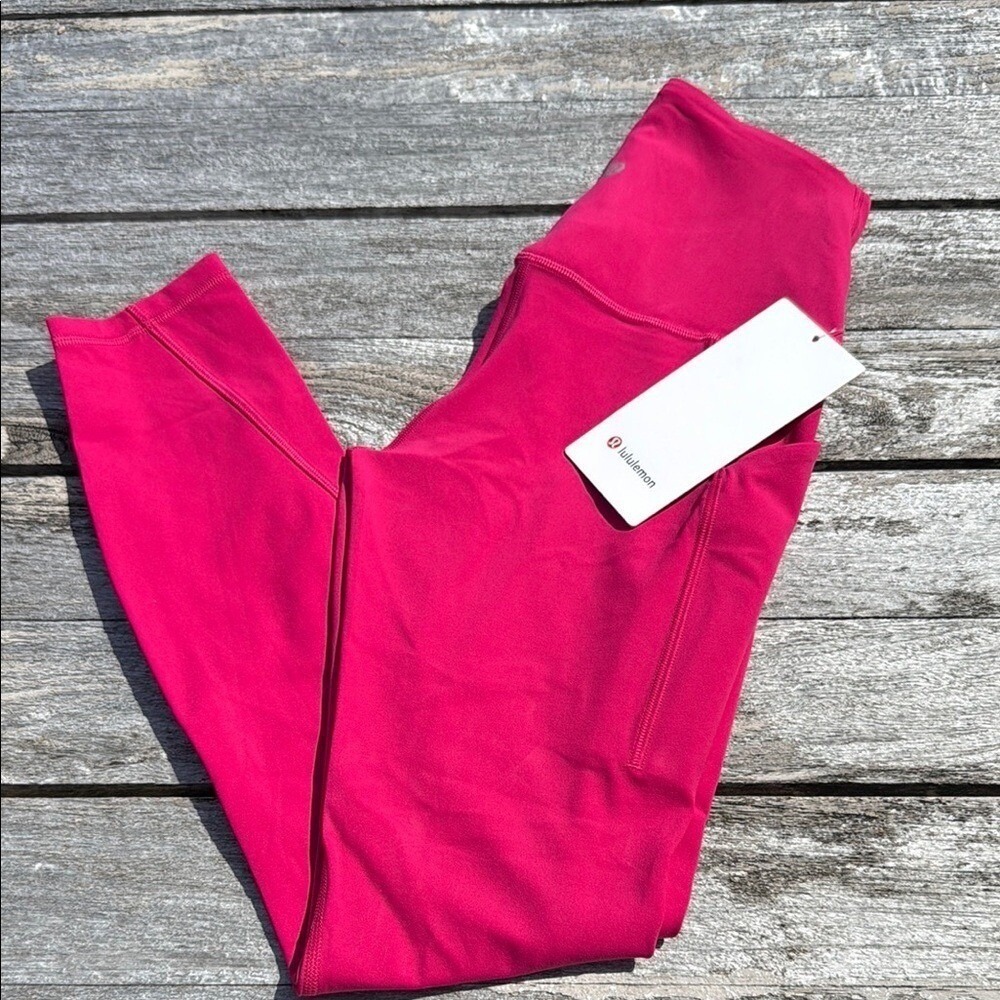 Lululemon Align High-Rise Pant with Pockets 25" Passionate Pink Size 4 NWT 💗🎀✨